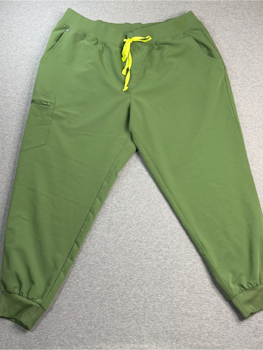 FIGS Zamora Jogger Scrub Pant Women 3XL Green Drawstring Cargo Pocket Stretchy
